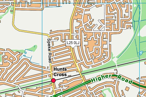 L25 0LJ map - OS VectorMap District (Ordnance Survey)