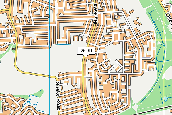 L25 0LL map - OS VectorMap District (Ordnance Survey)