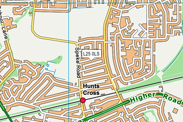 L25 0LS map - OS VectorMap District (Ordnance Survey)