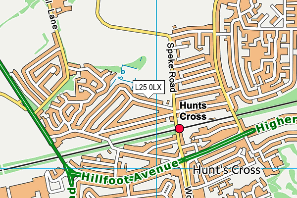 L25 0LX map - OS VectorMap District (Ordnance Survey)