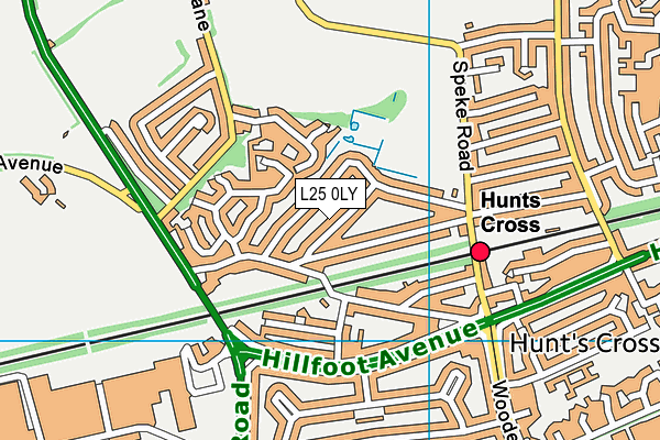 L25 0LY map - OS VectorMap District (Ordnance Survey)