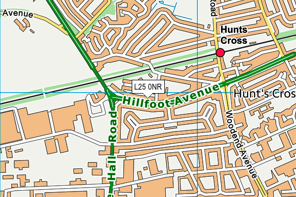 L25 0NR map - OS VectorMap District (Ordnance Survey)