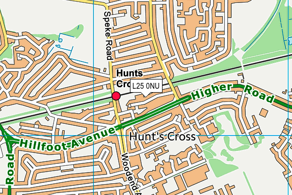 L25 0NU map - OS VectorMap District (Ordnance Survey)