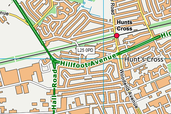 L25 0PD map - OS VectorMap District (Ordnance Survey)