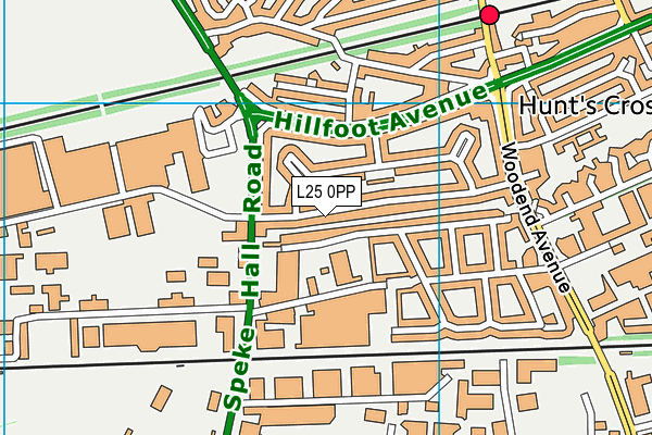 L25 0PP map - OS VectorMap District (Ordnance Survey)