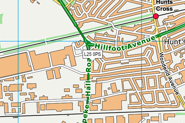 L25 0PS map - OS VectorMap District (Ordnance Survey)
