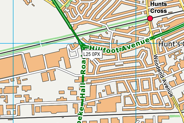 L25 0PX map - OS VectorMap District (Ordnance Survey)