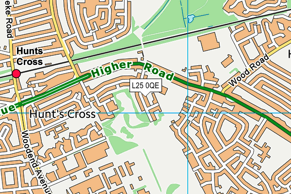 L25 0QE map - OS VectorMap District (Ordnance Survey)