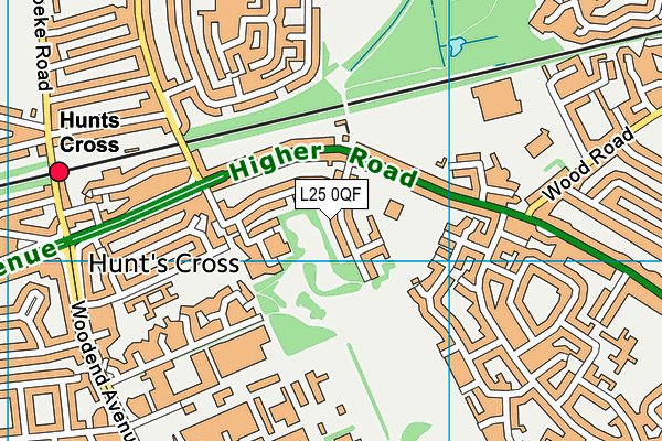 L25 0QF map - OS VectorMap District (Ordnance Survey)