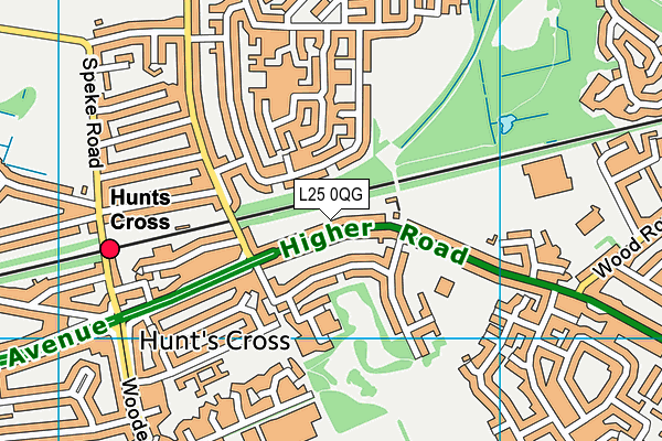 L25 0QG map - OS VectorMap District (Ordnance Survey)