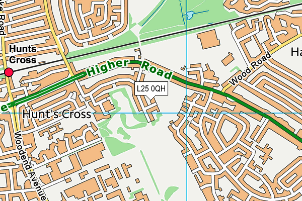 L25 0QH map - OS VectorMap District (Ordnance Survey)