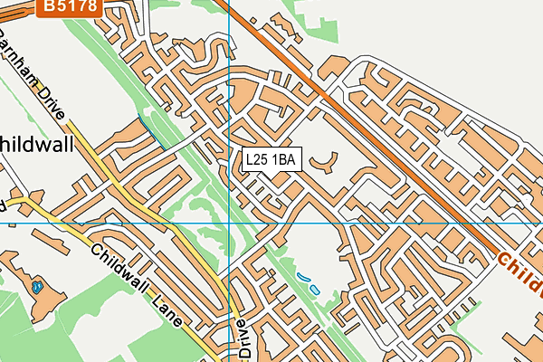 L25 1BA map - OS VectorMap District (Ordnance Survey)