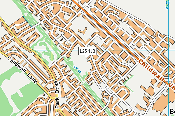 L25 1JB map - OS VectorMap District (Ordnance Survey)