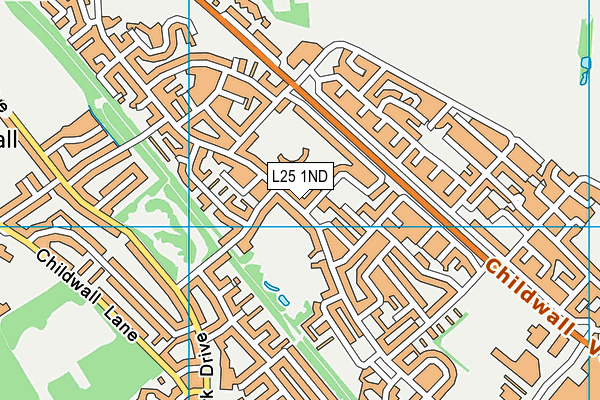 L25 1ND map - OS VectorMap District (Ordnance Survey)
