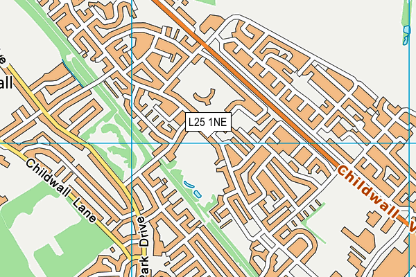 L25 1NE map - OS VectorMap District (Ordnance Survey)