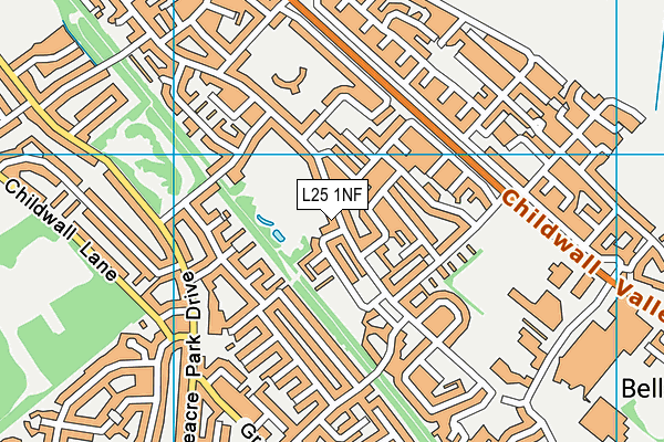 L25 1NF map - OS VectorMap District (Ordnance Survey)