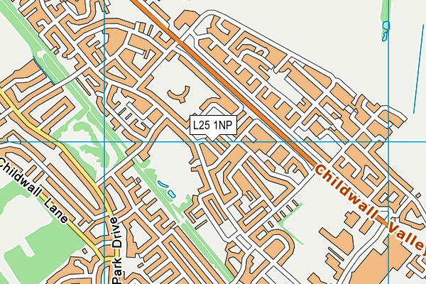 L25 1NP map - OS VectorMap District (Ordnance Survey)