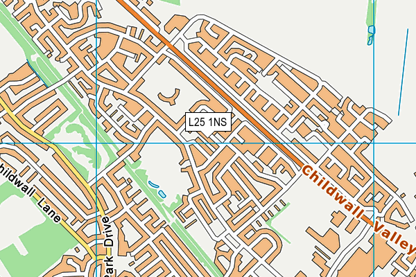 L25 1NS map - OS VectorMap District (Ordnance Survey)
