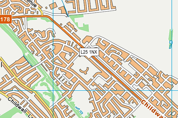 L25 1NX map - OS VectorMap District (Ordnance Survey)