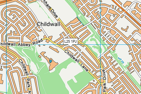 L25 1PJ map - OS VectorMap District (Ordnance Survey)