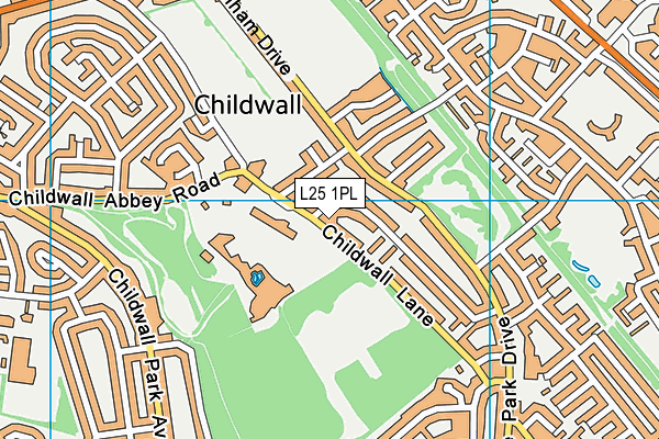 L25 1PL map - OS VectorMap District (Ordnance Survey)