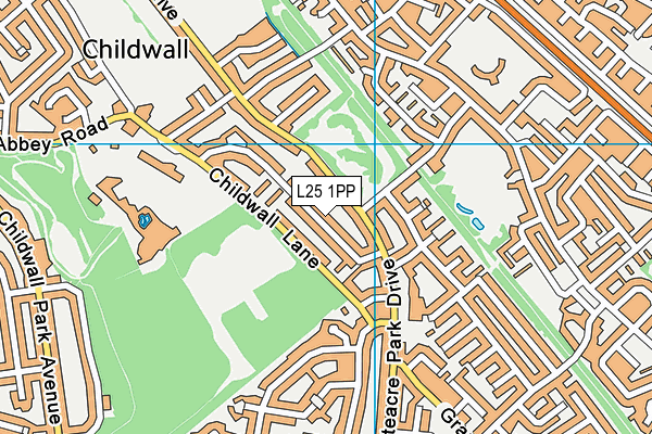 L25 1PP map - OS VectorMap District (Ordnance Survey)