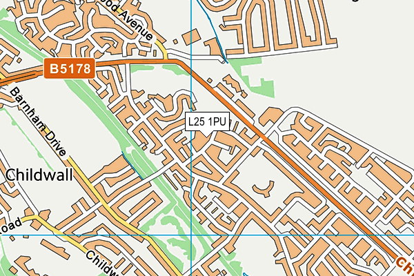 L25 1PU map - OS VectorMap District (Ordnance Survey)