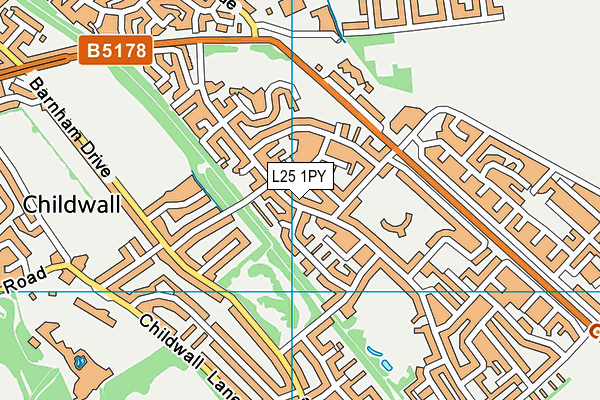 L25 1PY map - OS VectorMap District (Ordnance Survey)