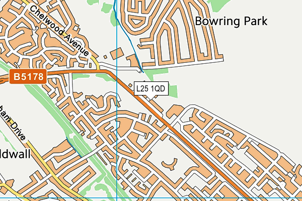 L25 1QD map - OS VectorMap District (Ordnance Survey)