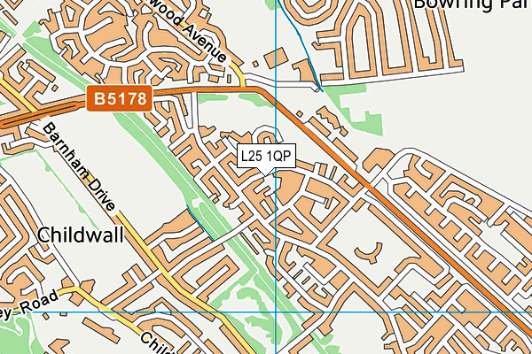 L25 1QP map - OS VectorMap District (Ordnance Survey)