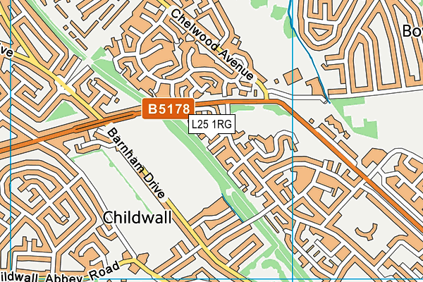 L25 1RG map - OS VectorMap District (Ordnance Survey)