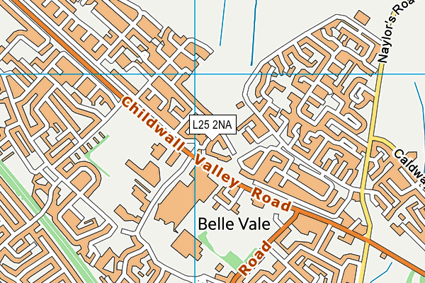 L25 2NA map - OS VectorMap District (Ordnance Survey)