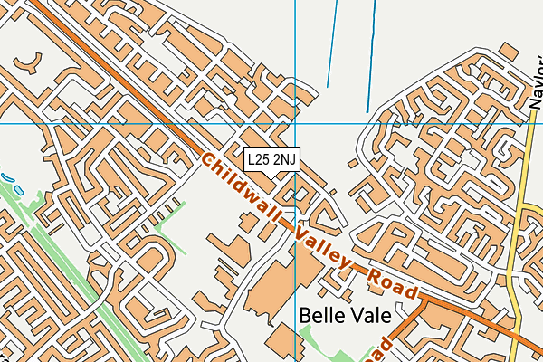 L25 2NJ map - OS VectorMap District (Ordnance Survey)