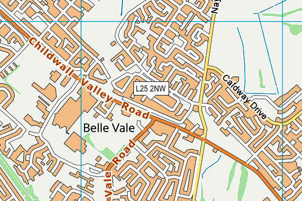 L25 2NW map - OS VectorMap District (Ordnance Survey)