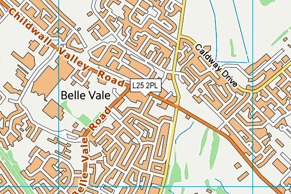 L25 2PL map - OS VectorMap District (Ordnance Survey)