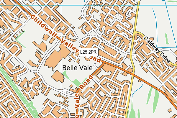 L25 2PR map - OS VectorMap District (Ordnance Survey)