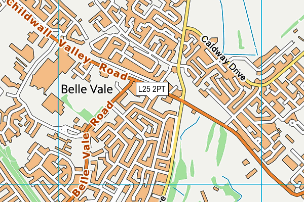 L25 2PT map - OS VectorMap District (Ordnance Survey)
