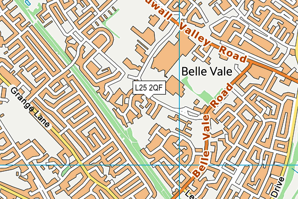 Belle Vale Community Primary School (Closed) map (L25 2QF) - OS VectorMap District (Ordnance Survey)