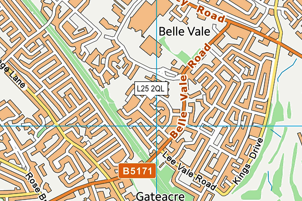 L25 2QL map - OS VectorMap District (Ordnance Survey)