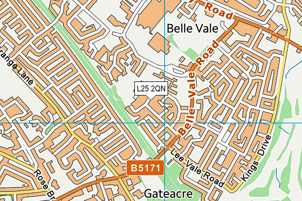 L25 2QN map - OS VectorMap District (Ordnance Survey)