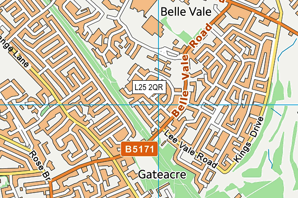 L25 2QR map - OS VectorMap District (Ordnance Survey)