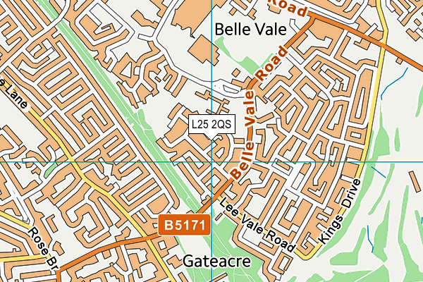 L25 2QS map - OS VectorMap District (Ordnance Survey)