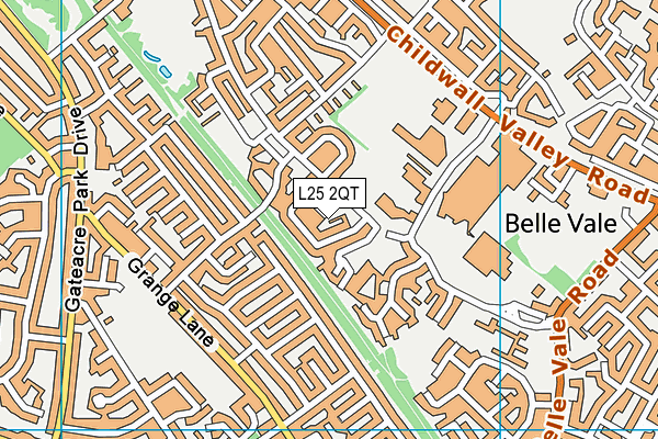 L25 2QT map - OS VectorMap District (Ordnance Survey)