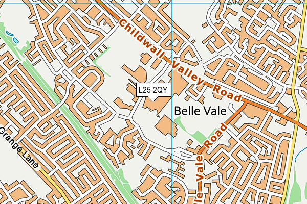 L25 2QY map - OS VectorMap District (Ordnance Survey)