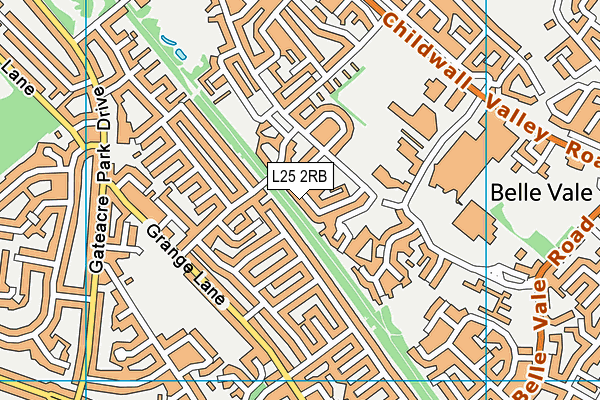 L25 2RB map - OS VectorMap District (Ordnance Survey)