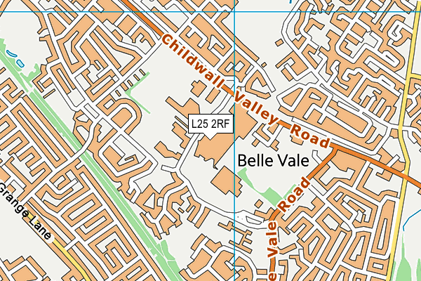 Jd Gyms (Liverpool Belle Vale) map (L25 2RF) - OS VectorMap District (Ordnance Survey)