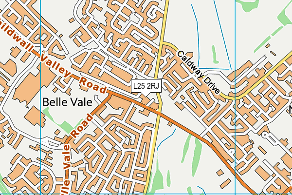 L25 2RJ map - OS VectorMap District (Ordnance Survey)