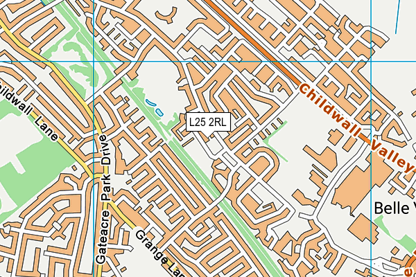 L25 2RL map - OS VectorMap District (Ordnance Survey)