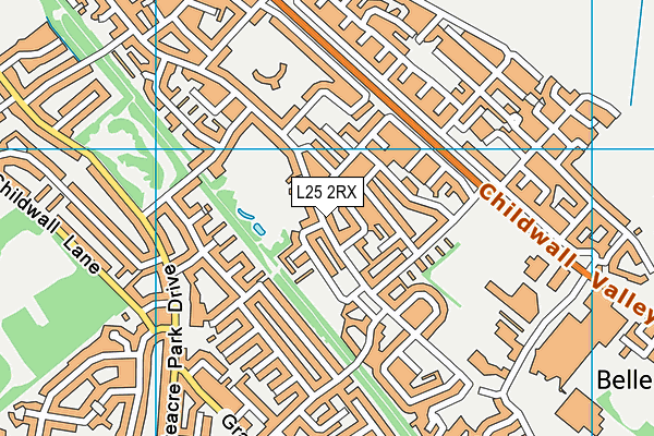 L25 2RX map - OS VectorMap District (Ordnance Survey)