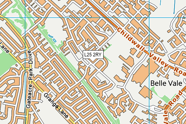 L25 2RY map - OS VectorMap District (Ordnance Survey)